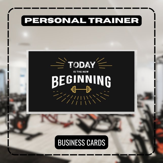 Carte De Visite Nouveau Début Gym Fitness Formation Professionnell (Créateur téléchargé)