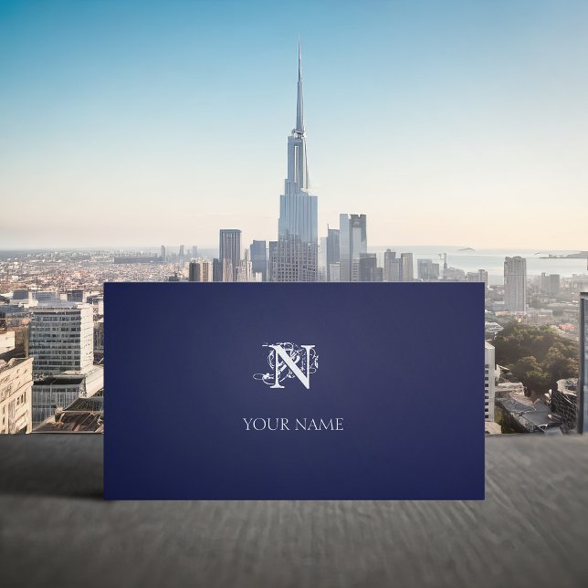 Carte De Visite Nouveau Indigo Golden (Créateur téléchargé)