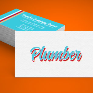 Carte De Visite NOUVEAU plombier rétro