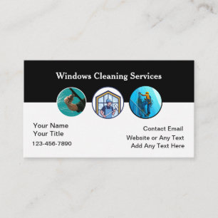 Carte De Visite Nouveau service professionnel de lavage de fenêtre