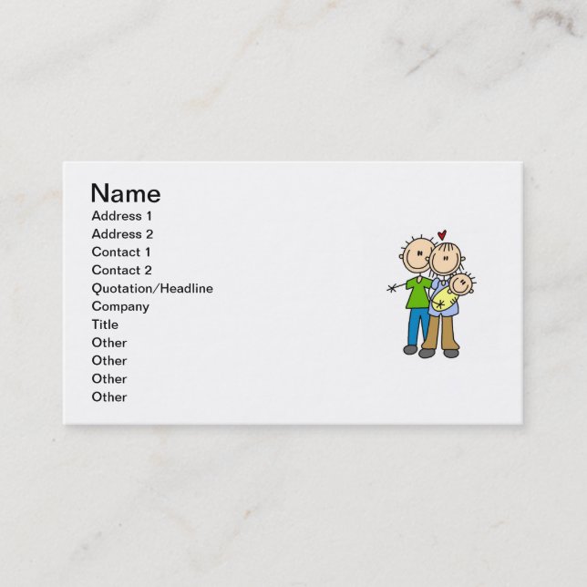 Carte De Visite Nouveaux T-shirts et cadeaux de bébé de nouveaux (Devant)