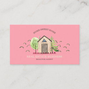 Carte De Visite Nouvelle adresse de tonte de l'agent immobilier ré
