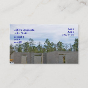 Carte De Visite nouvelle maison de bloc de béton