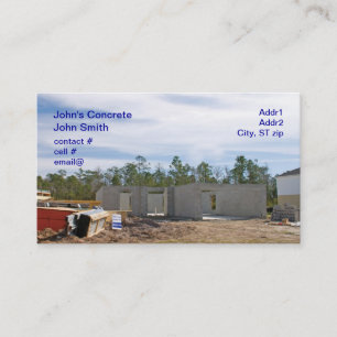 Carte De Visite nouvelle maison de bloc de béton