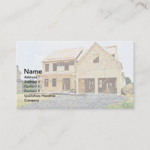 Carte De Visite nouvelle maison unifamiliale en construction
