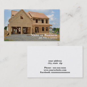 Carte De Visite nouvelle maison unifamiliale en construction