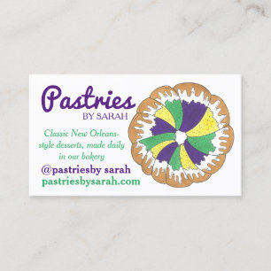 Carte De Visite Nouvelle-Orléans Louisiane King Cake Beignets Bako