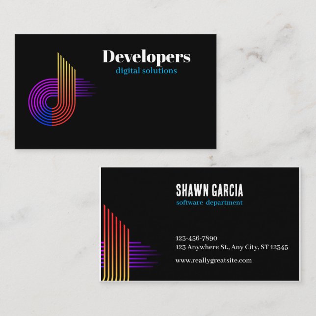 Carte De Visite NovaCode Digital Solutions (Devant / Derrière)