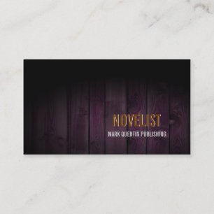 CARTE DE VISITE NOVELISTE Bois foncé