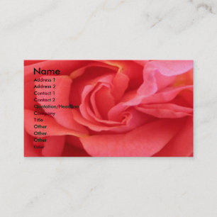 Carte De Visite NOVINO - Rose rouge