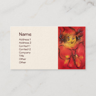 CARTE DE VISITE NUAGE AVEC RIBBON ROUGE