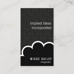 Carte De Visite Nuage d'imaginateur sur Damas foncé