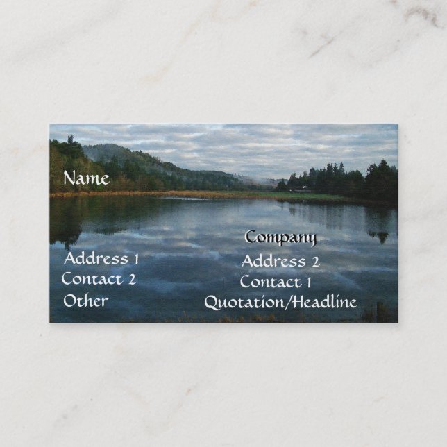 Carte De Visite Nuage pittoresque d'arbres forestiers de lever de (Devant)