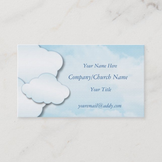 Carte De Visite Nuages (Devant)