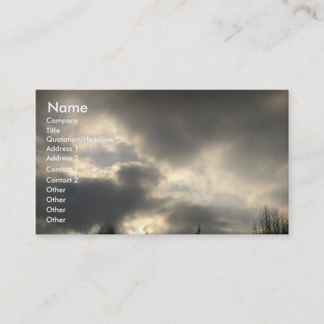 Carte De Visite Nuages à Gainesville, GA (Devant)