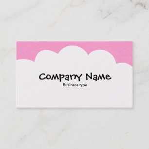 Carte De Visite Nuages Fluffants - Rose