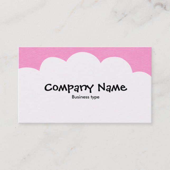 Carte De Visite Nuages Fluffants - Rose (Devant)