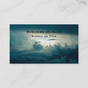 Carte De Visite Nuages Fluffeux Foncé Vue aérienne