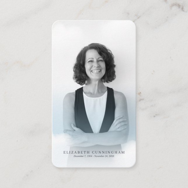 Carte De Visite Nuages funéraires commémoratifs au ciel Photo mode (Devant)