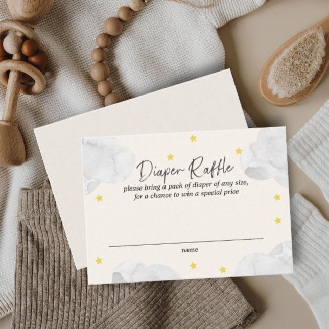 Carte De Visite Nuages Sexe Neutre Baby shower Déchets Raffle (Créateur téléchargé)