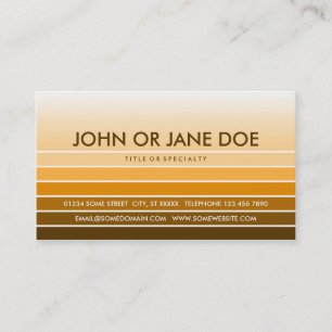 Carte De Visite nuance orange dorée