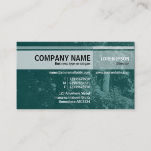 Carte De Visite Nuances alternatives - Dans les arbres - Turquoise