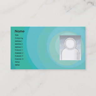 Carte De Visite Nuances bleues de cercle - affaires