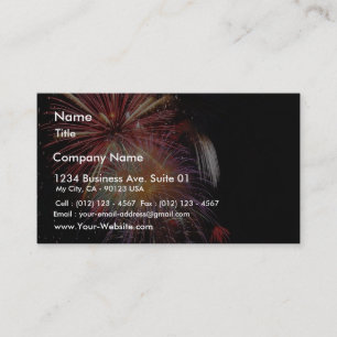 Carte De Visite Nuit des feux d'artifice