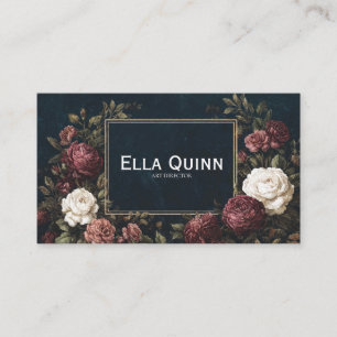Carte De Visite Nuit Étoilée de Conte de Fées Gothique Rose Bourgo