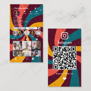 Carte de visite numérique Instagram Retro Vintage 