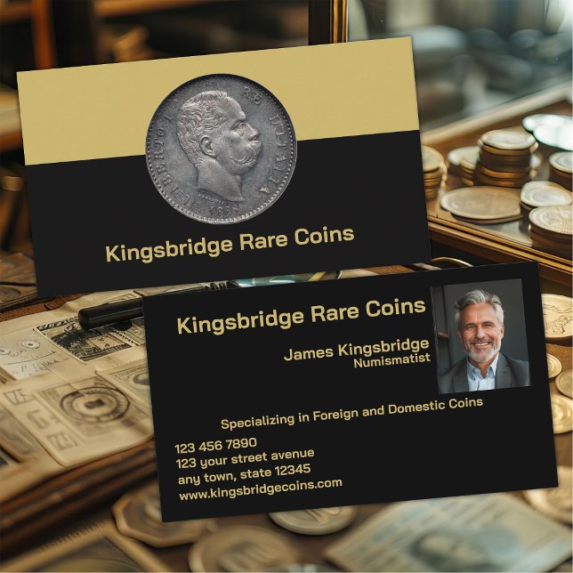 Carte De Visite Numismatist Coin Shop (Créateur téléchargé)