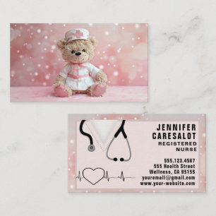 Carte De Visite Nurse Bear RN, LVN, LPN, Gardien