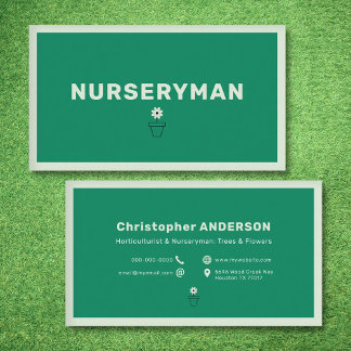 Carte De Visite Nurseryman - Minimalist