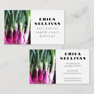 Carte De Visite Nutriist Health Coach Chef Diet Légumes Photo