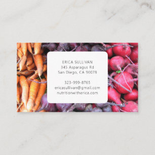 Carte De Visite Nutriist Health Coach Chef Root Légumes Photo