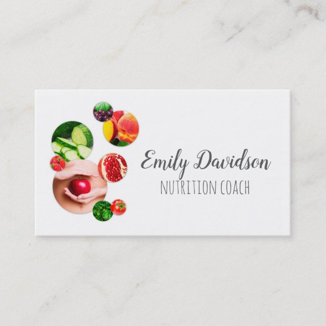 Carte De Visite Nutrition Entraîneur de conditionnement physique R (Devant)