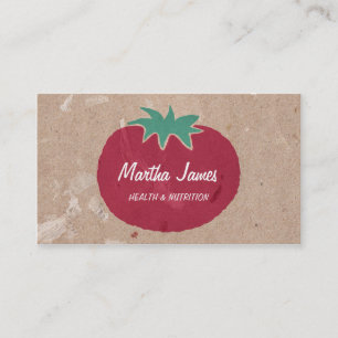 Carte De Visite Nutrition organique de tomate de papier de métier