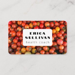 Carte De Visite Nutritionniste Health Coach Chef Tomates Vegan Die