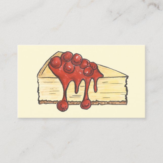 Carte De Visite NYC New York City Boulangerie Au Cheesecake Cuite  (Devant)