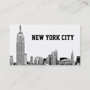 Carte De Visite NYC Skyline Etched 01