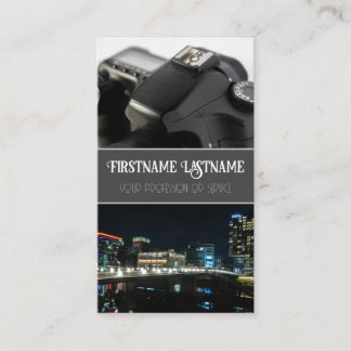 Carte De Visite Objectif d'appareil photo reflex numérique pour ph
