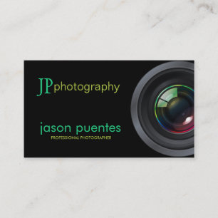 Carte De Visite Objectif de caméra professionnel de photographe