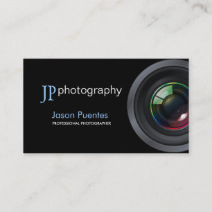Carte De Visite Objectif de caméra professionnel de photographe