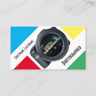 Carte De Visite Objectifs d'appareil photo reflex pour photographe