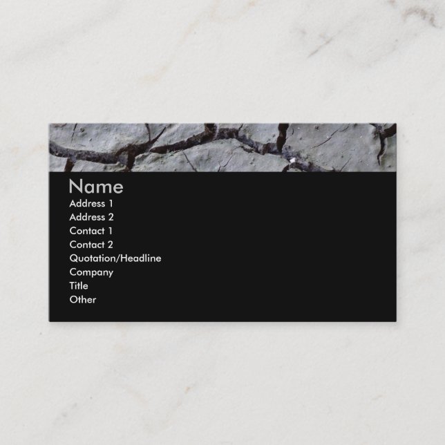 Carte De Visite Obscurité desséchée de la terre (Devant)