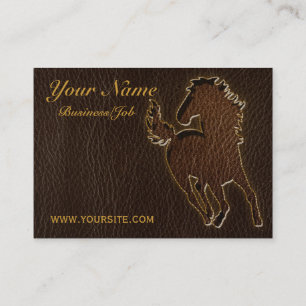 Carte De Visite Obscurité simili cuir de cheval