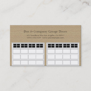 Carte De Visite Obscurité Tan de Garage Door Company