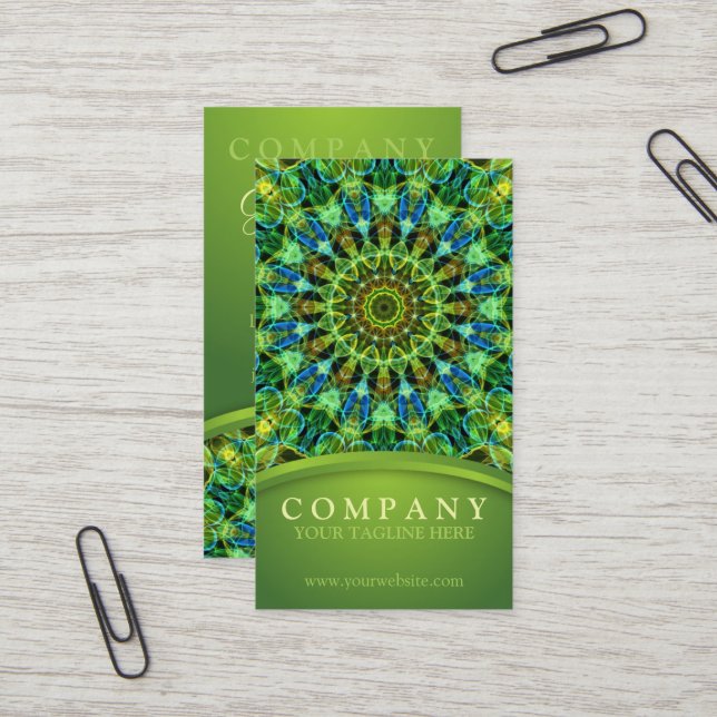 Carte De Visite Observant au-dessus de vous le mandala (Devant/Arrière en situation)