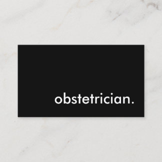 Carte De Visite obstétricien.