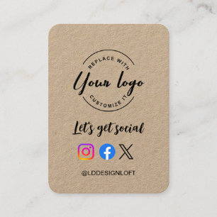 Carte De Visite Obtenons des médias sociaux QR code site Web Perso